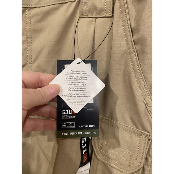 5.11 Tactical Pants Mens 36x34 Khaki Taclite Pro Cargo Ripstop Regular Fit - Picture 4 of 5